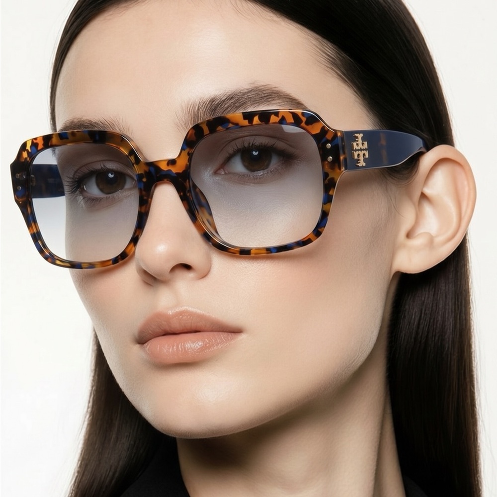 Tory Burch TY7143U 1881/14 Tortoise Sunglasses with Orange Case